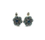 Mariana Earrings Exquisite Floral Indian Sapphire Swarovski Crystals My Treasures Coll. - Image 2