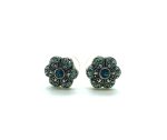 Mariana Earrings Exquisite Floral Indian Sapphire Swarovski Crystals My Treasures Coll.