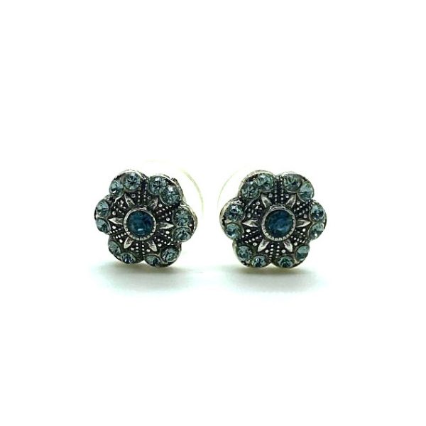 Mariana Earrings Exquisite Floral Indian Sapphire Swarovski Crystals My Treasures Coll.