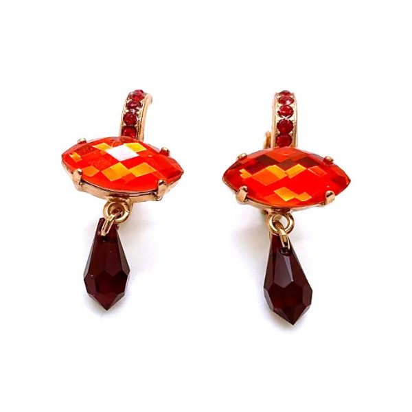 Mariana Earrings Fashionable Reds Swarovski Crystals I’m On Fire Paradise Coll.