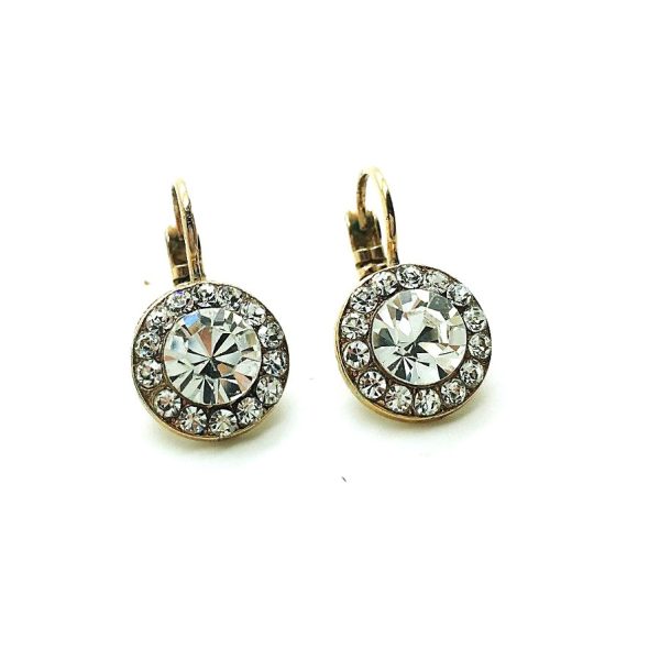 Earrings By Mariana Woman Shimmering Clear Swarovski Crystals - Rose Gold