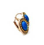 Mariana Earrings Timeless Turq Mineral & Amber Swarovski Crystals Jasmine East Meets West Coll. - Image 2
