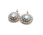 Mariana Earrings Kalahari Africa Coll. Shimmering Clear & Whites Austrian Crystals