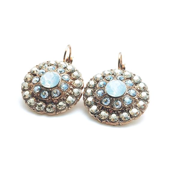 Mariana Earrings Kalahari Africa Coll. Shimmering Clear & Whites Austrian Crystals