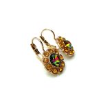 Earrings By Mariana Woman Floral Topaz and Vitrail Medium Swarovski Crystals - Image 3