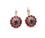 Mariana Earrings Gorgeous Multicolor Austrian Crystals Poppy East Meets West Coll.