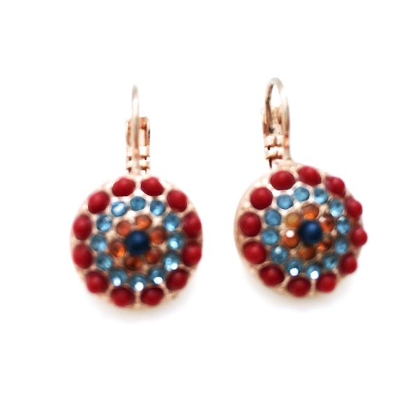 Mariana Earrings Gorgeous Multicolor Austrian Crystals Poppy East Meets West Coll.