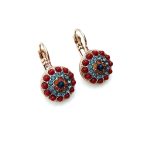 Mariana Earrings Gorgeous Multicolor Austrian Crystals Poppy East Meets West Coll. - Image 3