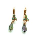 Earrings By Mariana Woman Drop Peridot and Green Swarovski Crystals - Image 2