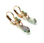 Earrings By Mariana Woman Drop Peridot and Green Swarovski Crystals - Image 3