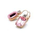Mariana Earrings My Treasures Coll. Classy Clear & Lt Rose Austrian Crystals