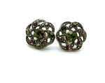 Earrings By Mariana Woman Simply Elegant Fern Green Swarovski Crystals