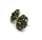 Earrings By Mariana Woman Simply Elegant Fern Green Swarovski Crystals - Image 2