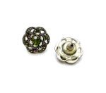 Earrings By Mariana Woman Simply Elegant Fern Green Swarovski Crystals - Image 3
