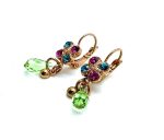 Mariana Earrings Charming Multicolor Swarovski Crystals Seashell Ambrosia Coll. - Image 2