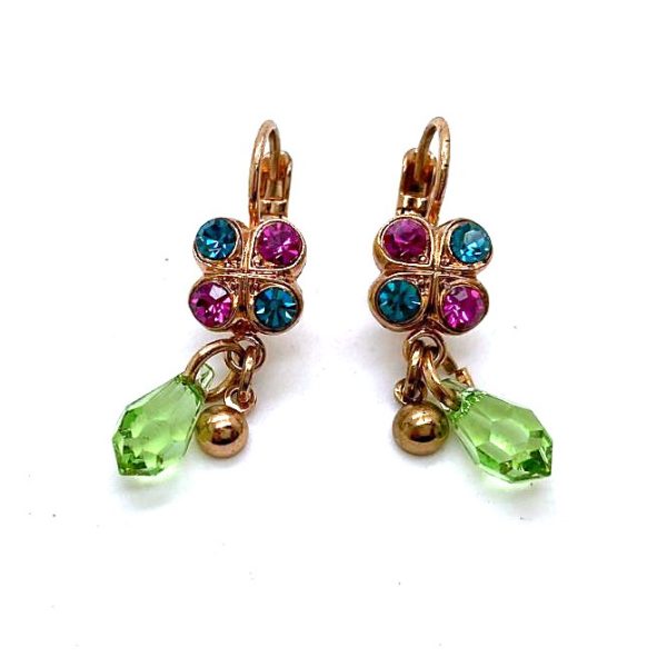 Mariana Earrings Charming Multicolor Swarovski Crystals Seashell Ambrosia Coll.