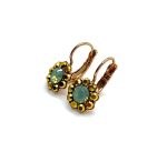 Mariana Earrings Dainty Floral Aurum & Pacific Opal Austrian Crystals Golden Coast Dancing the Night Away Coll. - Image 2