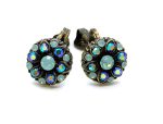 Mariana Earrings My Treasures Coll. Dainty Floral Pacific Opal & AB Austrian Crystals