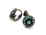 Mariana Earrings My Treasures Coll. Dainty Floral Pacific Opal & AB Austrian Crystals - Image 2