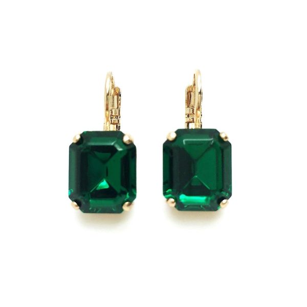 Earrings By Mariana Woman Beautiful Elegant Emerald Swarovski Crystals