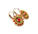Mariana Earrings Stunning Oranges & Jonquil  Austrian Crystals Strength Inspiration Coll. - Image 3