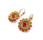 Mariana Earrings Stunning Oranges & Jonquil  Austrian Crystals Strength Inspiration Coll. - Image 2