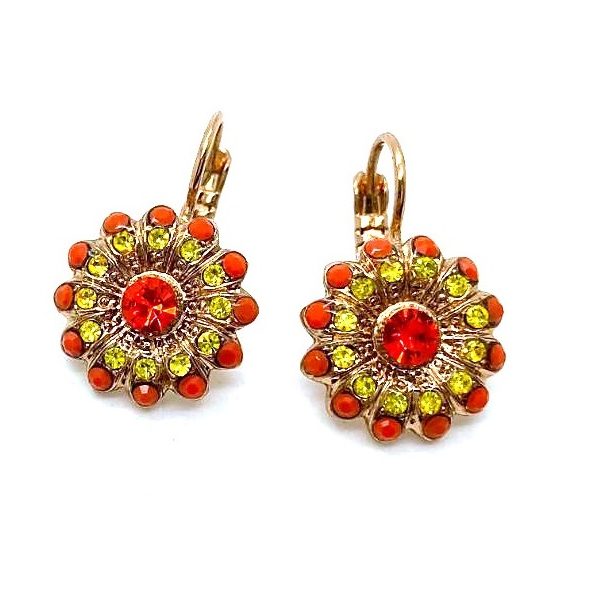 Mariana Earrings Stunning Oranges & Jonquil  Austrian Crystals Strength Inspiration Coll.