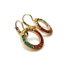 Mariana Earrings Round Beaded Colorful Austrian Crystals Daphne East Meets West Coll - Image 3