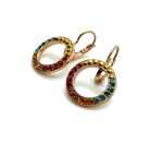 Mariana Earrings Round Beaded Colorful Austrian Crystals Daphne East Meets West Coll - Image 2