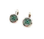 Mariana Earrings Gorgeous Greens Swarovski Crystals Congo Africa Coll.