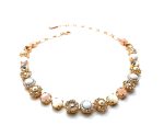 Mariana Necklace Gorgeous White Shell Mineral, Pearls & Whites Austrian Crystals Kalahari Africa Coll. - Image 3