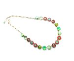 Mariana Necklace Stunning Floral Reds & Greens Austrian Crystals Lotus Silk Road Coll. - Image 2