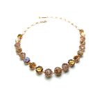 Mariana Necklace Adorable Browns, Pinks & Peach Austrian Crystals Meadow Brown My Butterfly Coll.