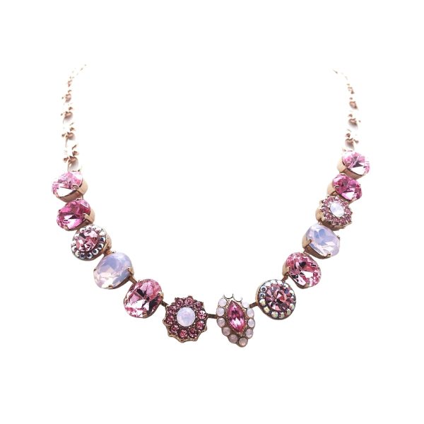 Necklace By Mariana My Treasures Coll. Glamorous Rose Opal and AB Austrian Crystals