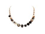 Mariana Necklace Exquisite Pyrite Mineral, Blacks, Clear & Whites Swarovski Crystals Zulu Africa Coll.