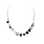 Mariana Necklace Exquisite Pyrite Mineral, Blacks, Clear & Whites Swarovski Crystals Zulu Africa Coll. - Image 3