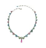 Mariana Necklace Precious Multicolored Austrian Crystals Summer Fun Gypsy Soul Coll. - Image 3
