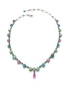Mariana Necklace Precious Multicolored Austrian Crystals Summer Fun Gypsy Soul Coll.