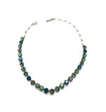 Mariana Necklace Exquisite Dark Green, Black Diamond , Denim Blue & Sapphire My Treasures Coll. - Image 2