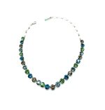 Mariana Necklace Exquisite Dark Green, Black Diamond , Denim Blue & Sapphire My Treasures Coll. - Image 3