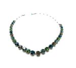 Mariana Necklace Exquisite Dark Green, Black Diamond , Denim Blue & Sapphire My Treasures Coll.