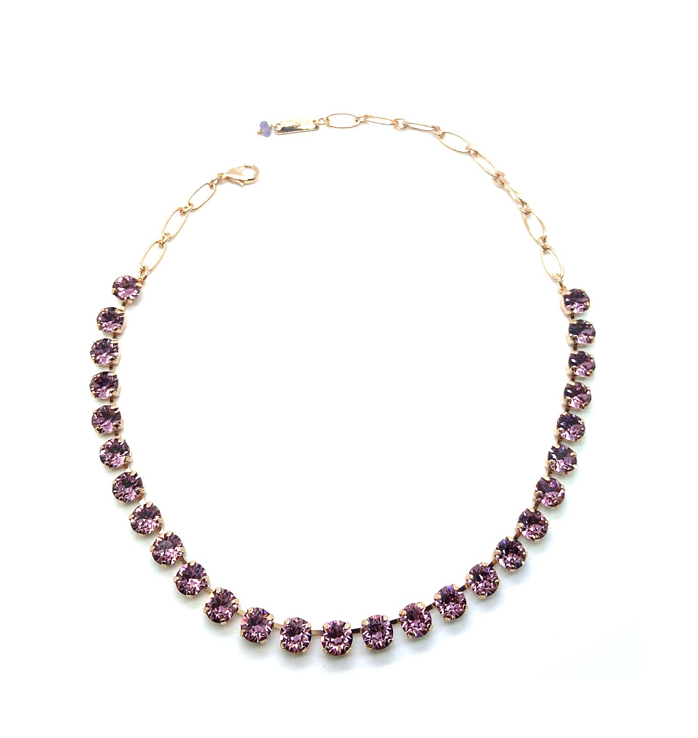 N-3252-134134-RG (3) Necklace By Mariana Woman Lovely Antique Pink Swarovski Crystals - Image 1