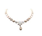 Necklace By Mariana Caribbean Life Coll. Riverstone Mineral & Whites Austrian Crystals