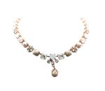 Necklace By Mariana Caribbean Life Coll. Riverstone Mineral & Whites Austrian Crystals - Image 3
