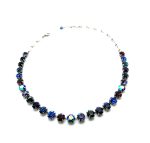 Necklace By Mariana Happy Hour Coll. Alluring Capri Blue, Fuchsia, Blue & Blue AB Austrian Crystals