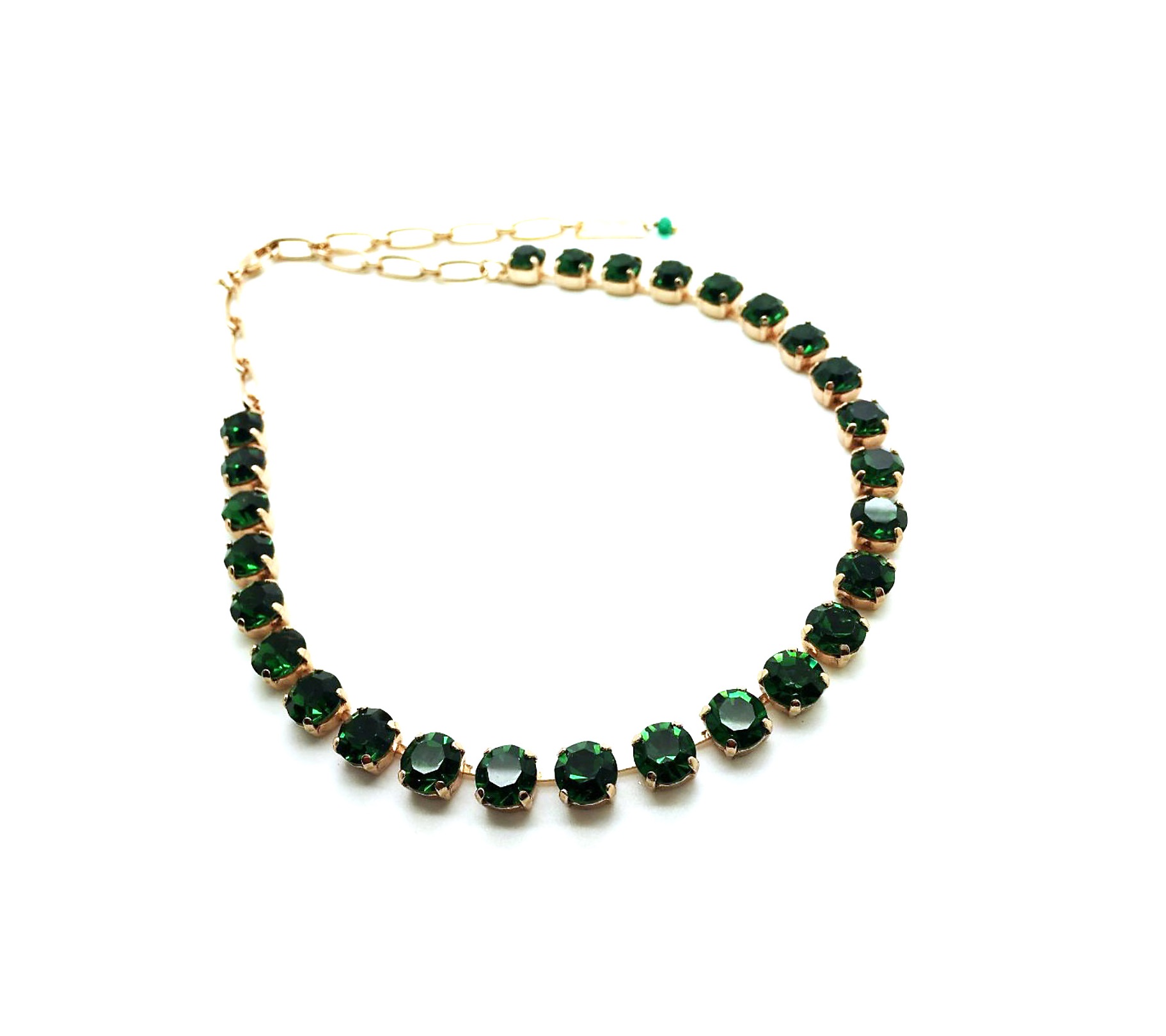 N-3252-37373-RG (3) Mariana Necklace My Treasures Coll. Sophisticated Green Tourmaline Austrian Crystals - Image 1