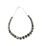 Mariana Necklace My Treasures Coll. Gorgeous Greens, Oranges & Blues Austrian Crystals