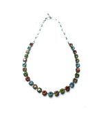 Mariana Necklace My Treasures Coll. Gorgeous Greens, Oranges & Blues Austrian Crystals - Image 3