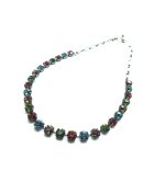 Mariana Necklace My Treasures Coll. Gorgeous Greens, Oranges & Blues Austrian Crystals - Image 2