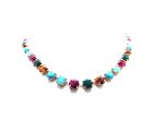 Mariana Necklace Blue Suede Shoes Nostalgia Coll. Exquisite Turquoise Mineral & Multicolor Austrian Crystals
